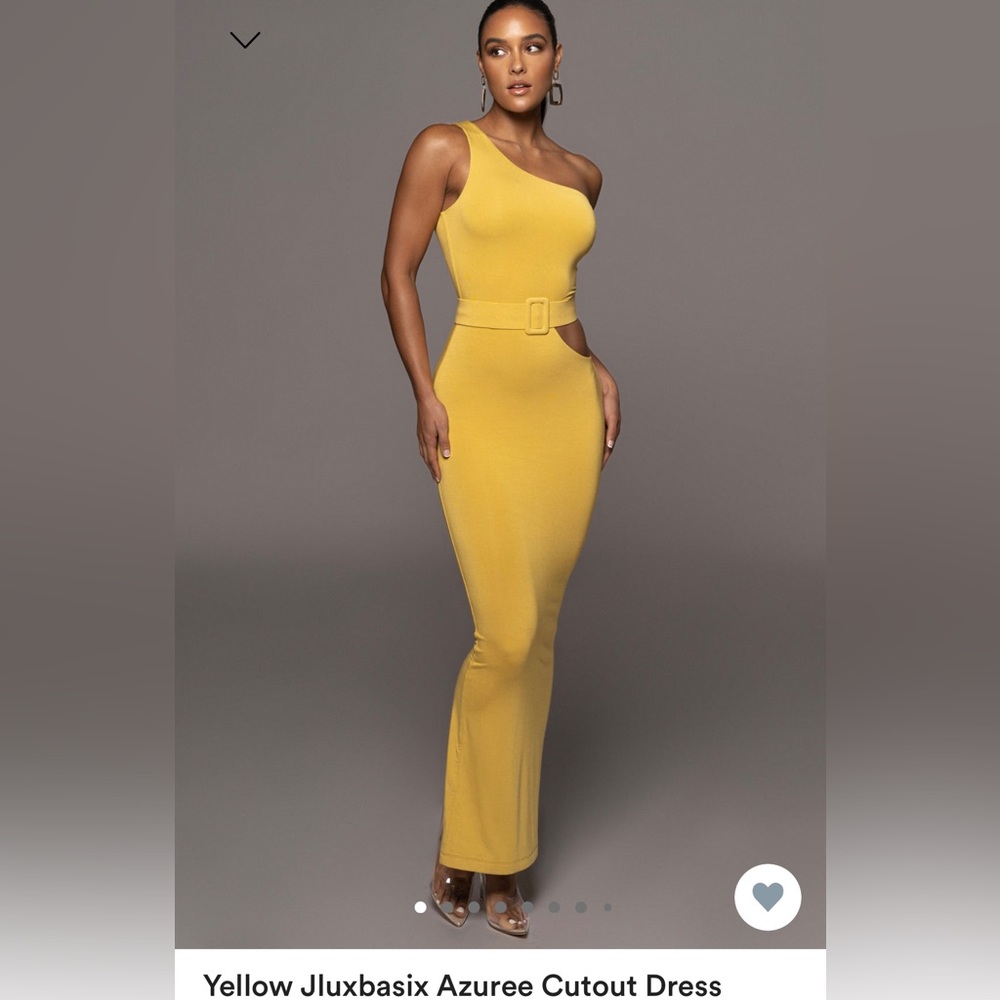 Jluxlabel Yellow Azuree Cut Our Dress Small